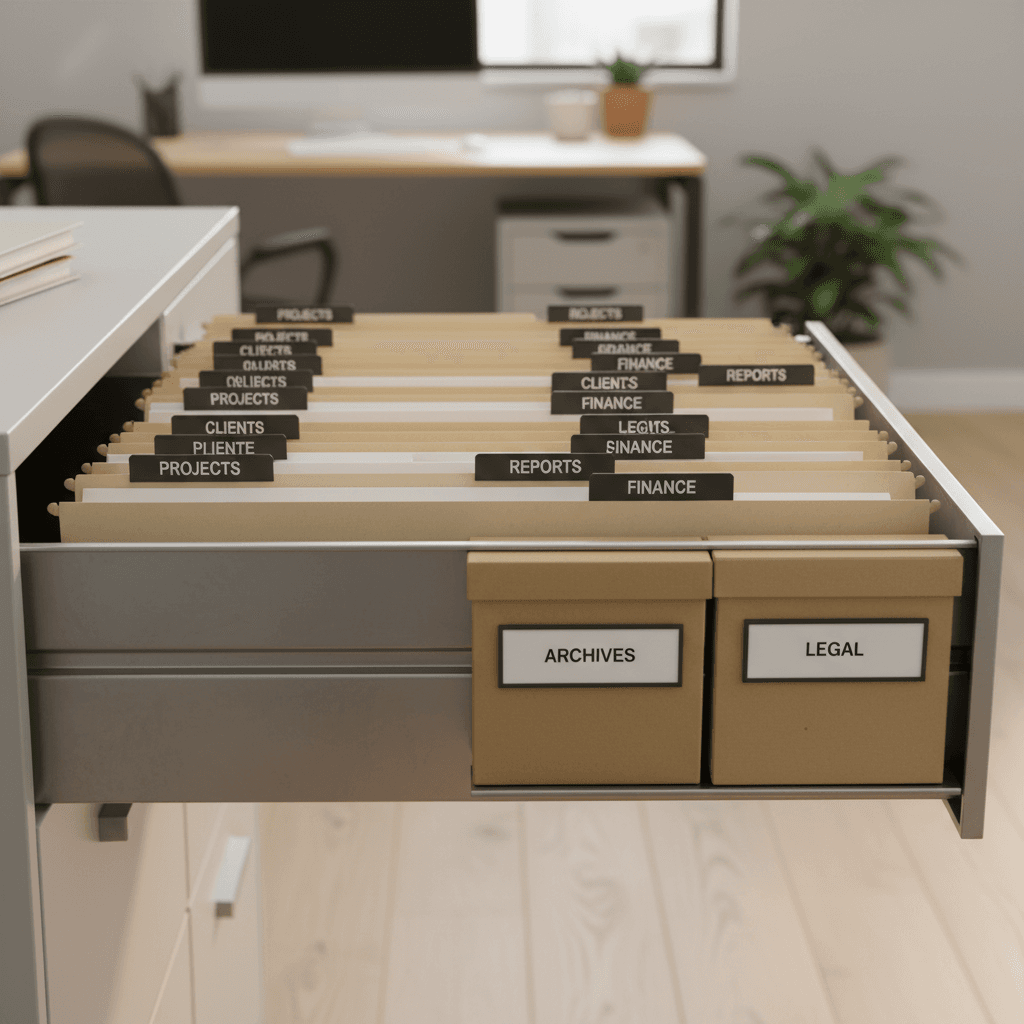 Neatly organized files and folders