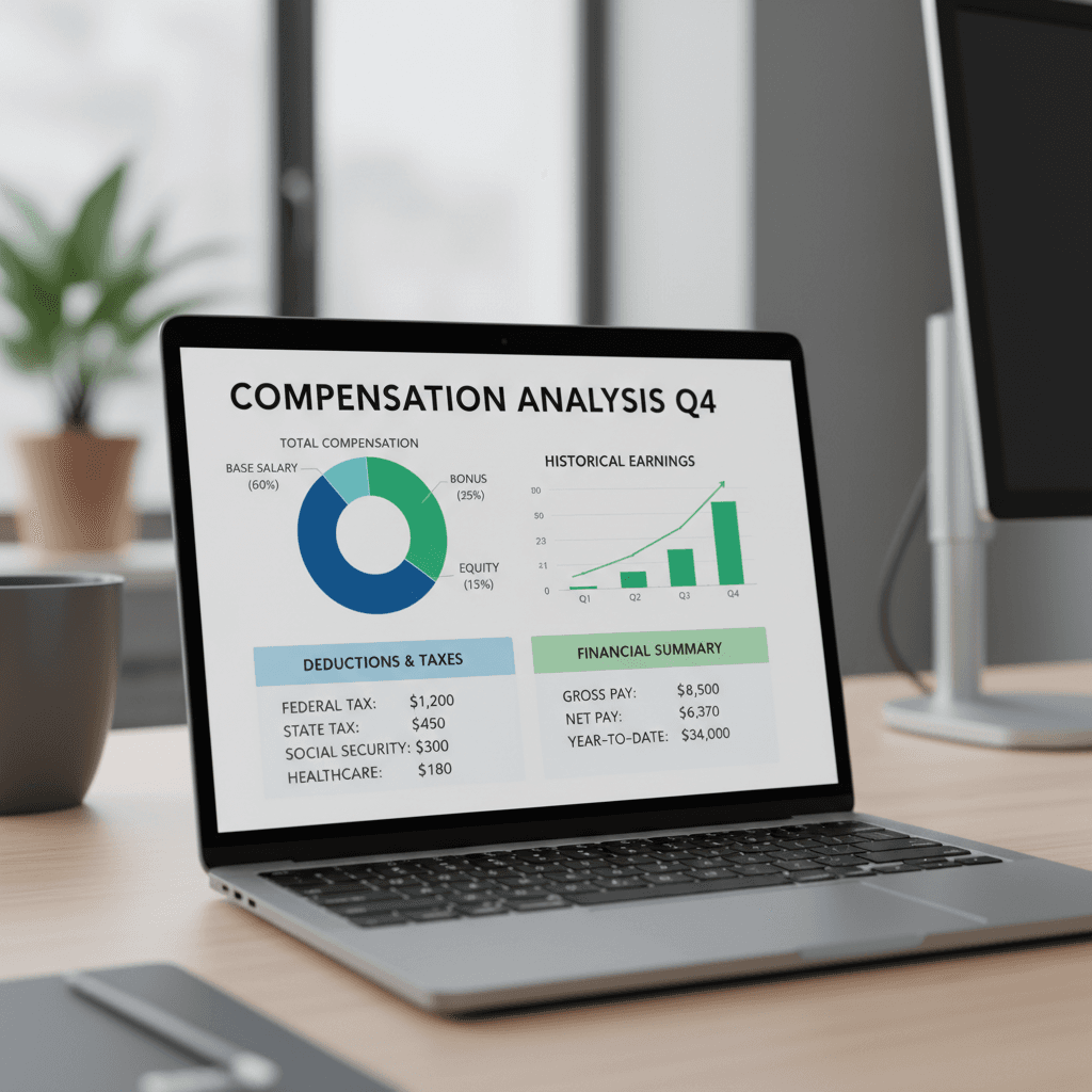 payroll numbers on a computer screen